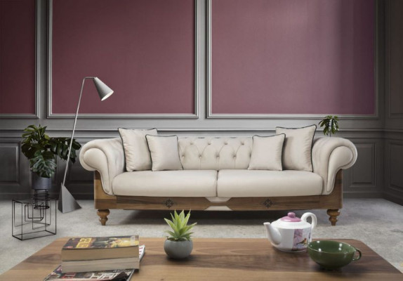 Nowoczesny zestaw sofowy Chesterfield 3+3 miejsce do siedzenia luksusowy zestaw wypoczynkowy do salonu