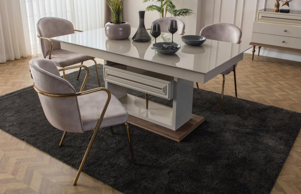 Stół do jadalni Stół obiadowy stoły Nowoczesna jadalnia Designer New Beige