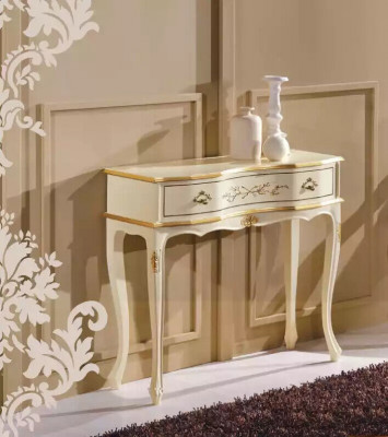 Klasyczny Biały Stół konsolowy Side Meble Drewniane Sypialnia Design