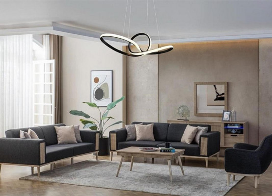 Sofa 3-miejsce siedzące Wysokiej jakości nowoczesna sofa tekstylna do salonu