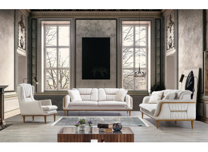 Nowoczesna biała luksusowa sofa w salonie I 1 miejsce siedzące Fotel