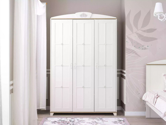Design Szafa Szafa drewniana Meble Drewno luksusowe Biały 3 drzwi