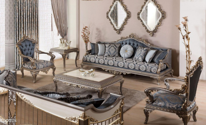 Zestaw sofowy 3+1+1 miejsce do siedzenia Luksusowe Meble Zestaw sofowy Kanapa Sofa Podkładka 3szt Nowość