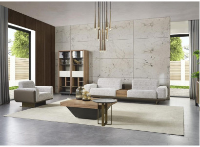Ustawić czteroosobowy Zestaw sofowy Fotel Materiał Sofa Nowoczesna Sofa Materiałowa