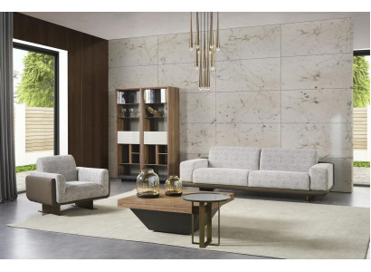 Zestaw sofowy trzyosobowa jednoosobowa sofa tapicerowana szara sofa Grupa design