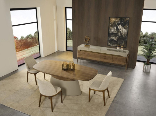 Stół do jadalni Stół obiadowy Tabela dinette jadalnia 208 cm Drewno brązowe
