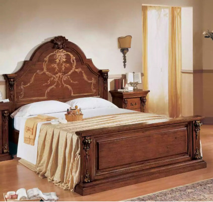 Sypialnia Łóżko Drewno 160x200 łóżka Brązowe Podwójne meble