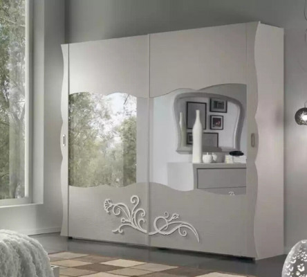 Szafa Szafa Luxury Meble Drewno dla Sypialnia Szary Modern