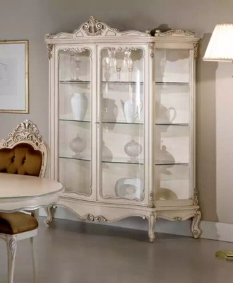 Witryny Szkło Szafa Galota Salon Drewno Kredens Luxury Meble Nowe