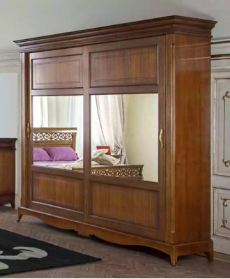 Meble do sypialni Szafa z Lustro Solidne drewno Design Włochy