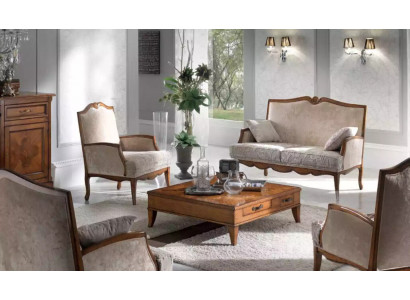 Zestaw do salonu Fotel stolik kawowy Sofa 2 miejsce do siedzenia Podkładka miejsce do siedzenia Luxury Beige Nowość