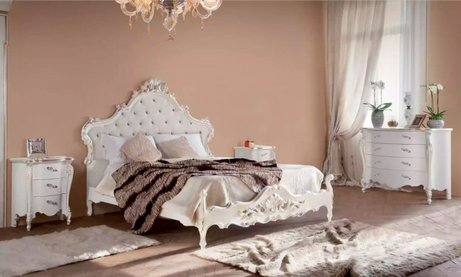 Komody Biała Sypialnia design klasyczny luksusowy kredens Drewno Kredens