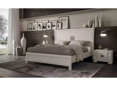 Łóżko 2x Szafki nocne Zestaw Sypialnia 3-częściowy Design Modern Luxury Meble
