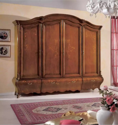 Solidne drewno Szafa Classic Luxury Sypialnia Meble Brązowe Nowość