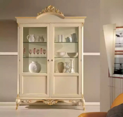 Design Drewno Szafa Gablota Szafki Meble w stylu włoskim Kredens