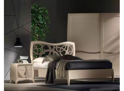 Łóżko 2x Szafki nocne 3 szt. Sypialnia Design Luksusowe Meble Sypialnia