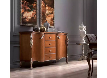 Kredens Szafki Meble Solidna Włoska Szafka Drewniana Brązowa Nowość