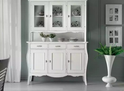 Design Meble Włoskie Białe Gablota Drewno Luksusowe Szafki Klasyczne