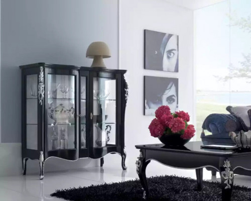 Szafki Drewno Prezentuje Szkło Szafa Gablota Meble do Salonu Kredens