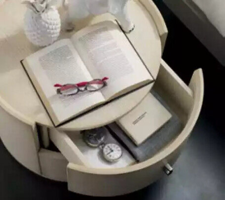 Łóżko 3 szt. Sypialnia Design Luxury Sypialnia Meble 2x Szafki nocne