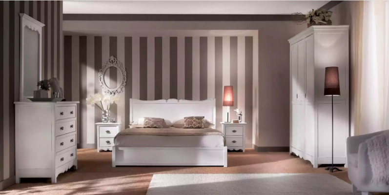 Sypialnia Design Modern Luxury Sypialnia Łóżko 2x Szafki nocne 3 szt