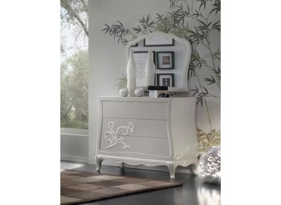 Luksusowa konsola Kredens z Lustro Komody Drewno Modern Design Grey