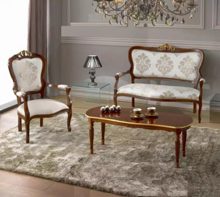 Zestaw sofowy Set Design Sofa 2 miejsce do siedzenia Fotel Couch Classic Luxury Nowość