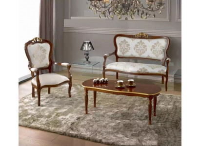 Zestaw sofowy Set Design Sofa 2 miejsce do siedzenia Fotel Couch Classic Luxury Nowość