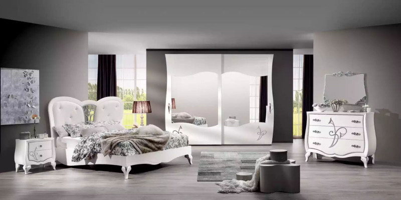 Komoda Kredens Designerska Luksusowa Szafki Drewno Biały Komody Modern Nowość