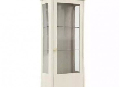 Gablota Kredens Luksusowe Szkło Szafa Bariera Białe Drewno Design Meble Nowe