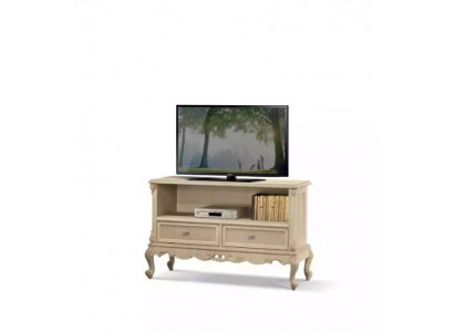 Kredens rtv do salonu stojak na telewizor beżowy Drewno półki Włochy Nowy