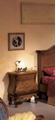 Luksusowa Sypialnia Stolik Luksusowy Stolik nocny w stylu Art Deco Drewno Hotel