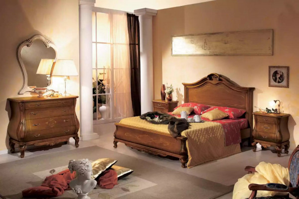 Luksusowa Sypialnia Stolik Luksusowy Stolik nocny w stylu Art Deco Drewno Hotel