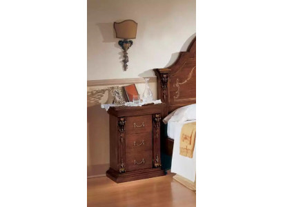 Luksusowy design Stolik nocny Stoliki boczne Sypialnia Drewno luksusowe konsole