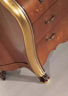 Szafki nocne Stolik nocny Klasyczny Design Meble Drewno Brązowe Stoliki boczne