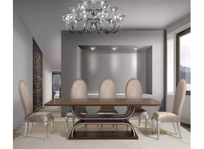 Komplet Stół obiadowy 6x Krzesła jadalnia Zestaw Ess Grupa Drewno Tabela 7-częściowy