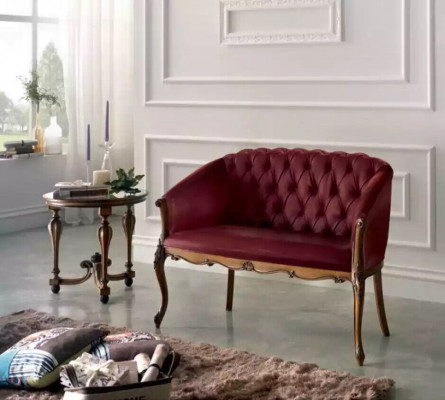 Design Chesterfield Sofa 2 miejsce do siedzenia Couch Luxury Classic Włókienniczy Sofy