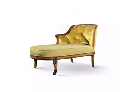 Szezlong Materiał Sofa Leżak Szezlong Klasyczny Żółty Kanapa Włókienniczy Nowy