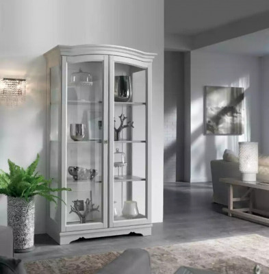 Witryny Szafa Prawdziwe drewno Kredens Gablota Solidny salon Meble Drewno