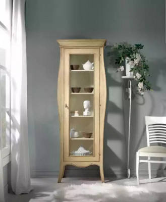Kredens Luxury Gablota Szkło Szafa Meble Włoskie w Stylu Klasycznym