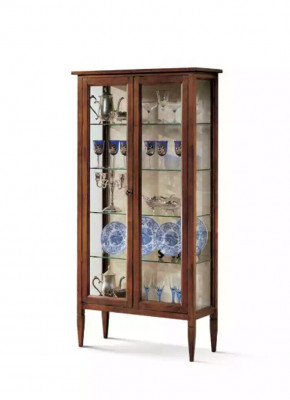 Prezentuje Szkło Szafa Brązowy Salon Drewno Kredens Luksusowe Meble Włochy