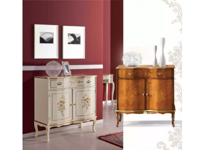 Luksusowy biały kredens z szufladami Meble drewniana szafka Lampa Lampy