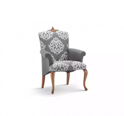 Fotel Living Room Design Eleganckie Meble Szary Klasyczny 1 miejsce do siedzenia Luksus