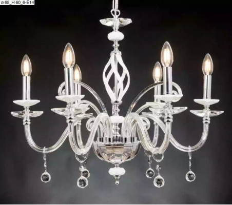Luksusowy żyrandol sufitowy Biały żyrandol Lampa sufitowa żyrandol kryształ Lampa