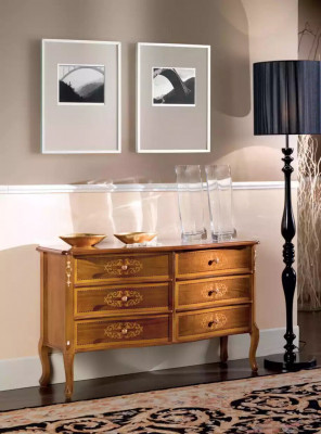 Luksusowa ekskluzywna komoda drewniana w kolorze brązowym Classic Meble nowość