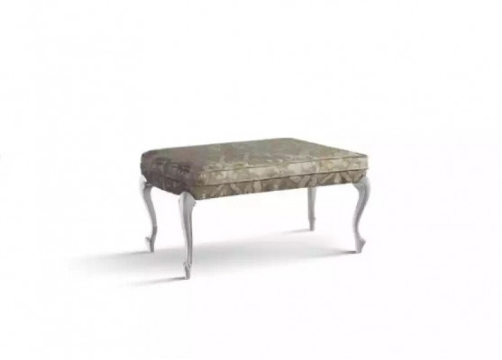 Design Stołek Ławka Luksusowa Pufa Meble Taboret Tapicerowany Szary Nowość