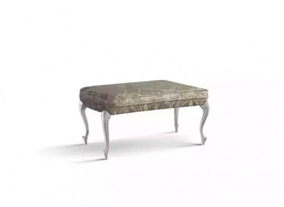 Design Stołek Ławka Luksusowa Pufa Meble Taboret Tapicerowany Szary Nowość