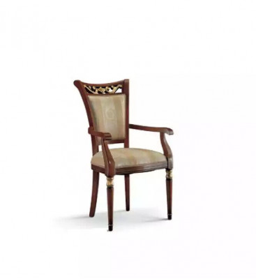 Krzesło luksusowy design fotel Drewno Podkładka Art deco jadalnia Meble Drewno
