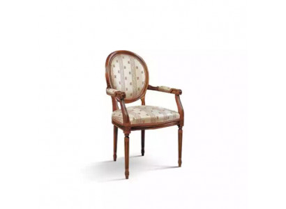 Krzesło z Podłokietnik Fotel jadalnia Drewno Fotel Design Meble Beige