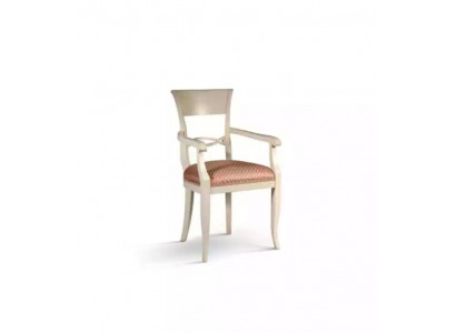 Krzesło z Podłokietnik Brown Design Salon Podkładka jadalnia Drewno Nowe